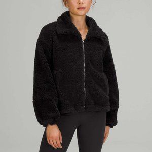 Lululemon Cinchable Fleece Zip-Up Jacket Black